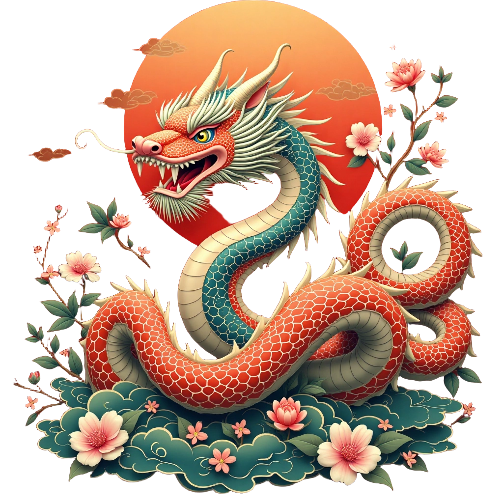 Eastern Dragon in Blossom